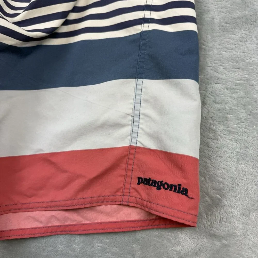 Patagonia Mens Board Shorts 30 Striped Surf Swim Trunks Multicolor Wavefarer